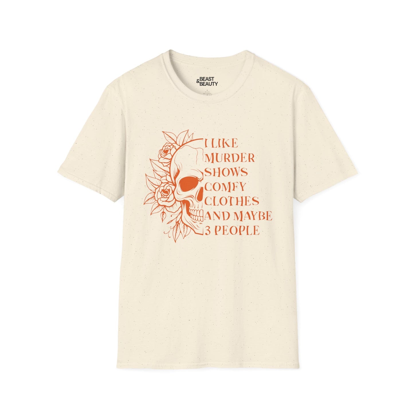 i like murder shows funny halloween skull graphic t-shirt t-shirt fourth colour product image