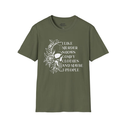 i like murder shows gothic skull t-shirt t-shirt sixth colour product image