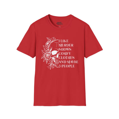 i like murder shows gothic skull t-shirt t-shirt fourth colour product image