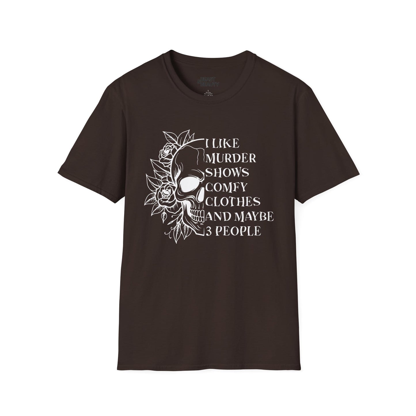 i like murder shows gothic skull t-shirt t-shirt second colour product image