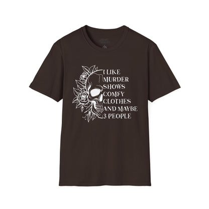 i like murder shows gothic skull t-shirt t-shirt second colour product image