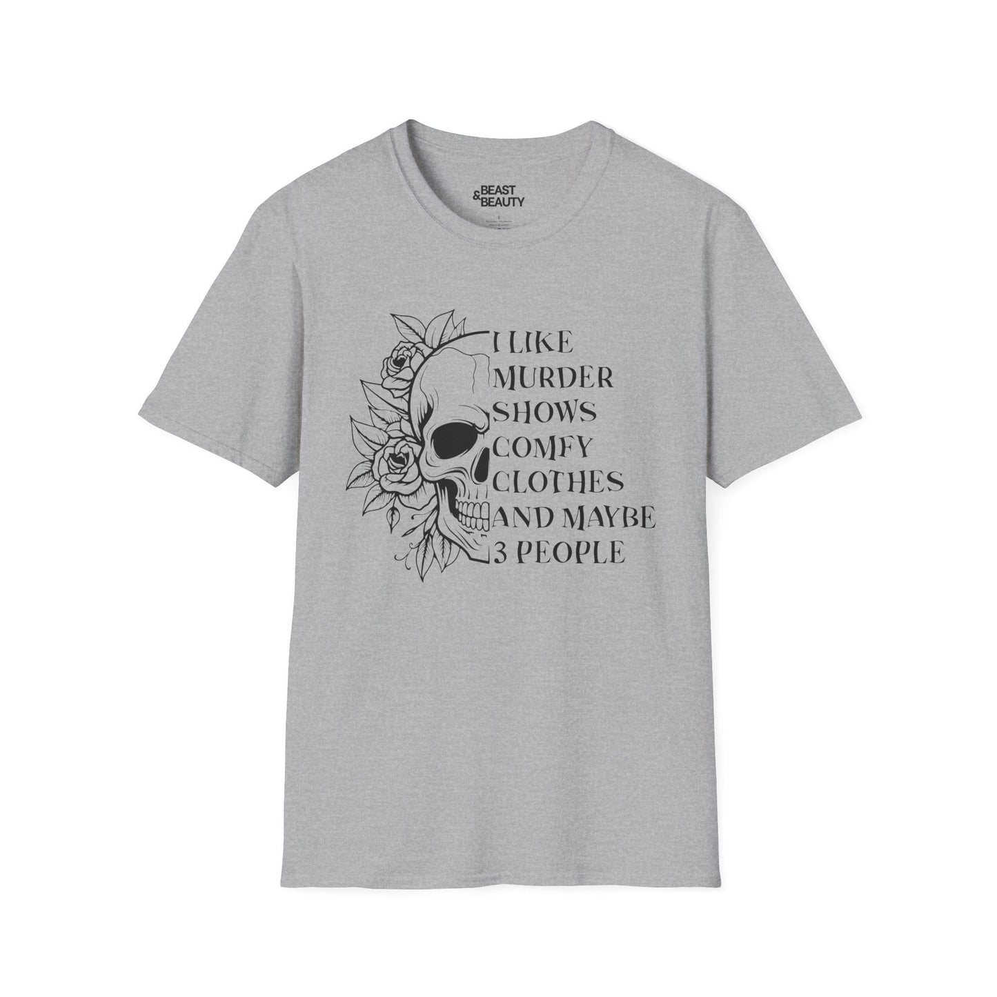 i like murder shows skull graphic t-shirt t-shirt second colour product image