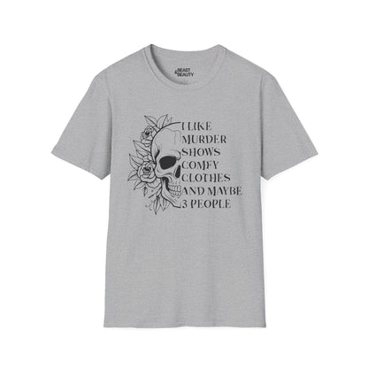 i like murder shows skull graphic t-shirt t-shirt second colour product image