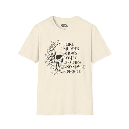 i like murder shows skull graphic t-shirt t-shirt alternate colour product image