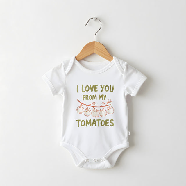 I Love You From My Head Tomatoes Baby Grow