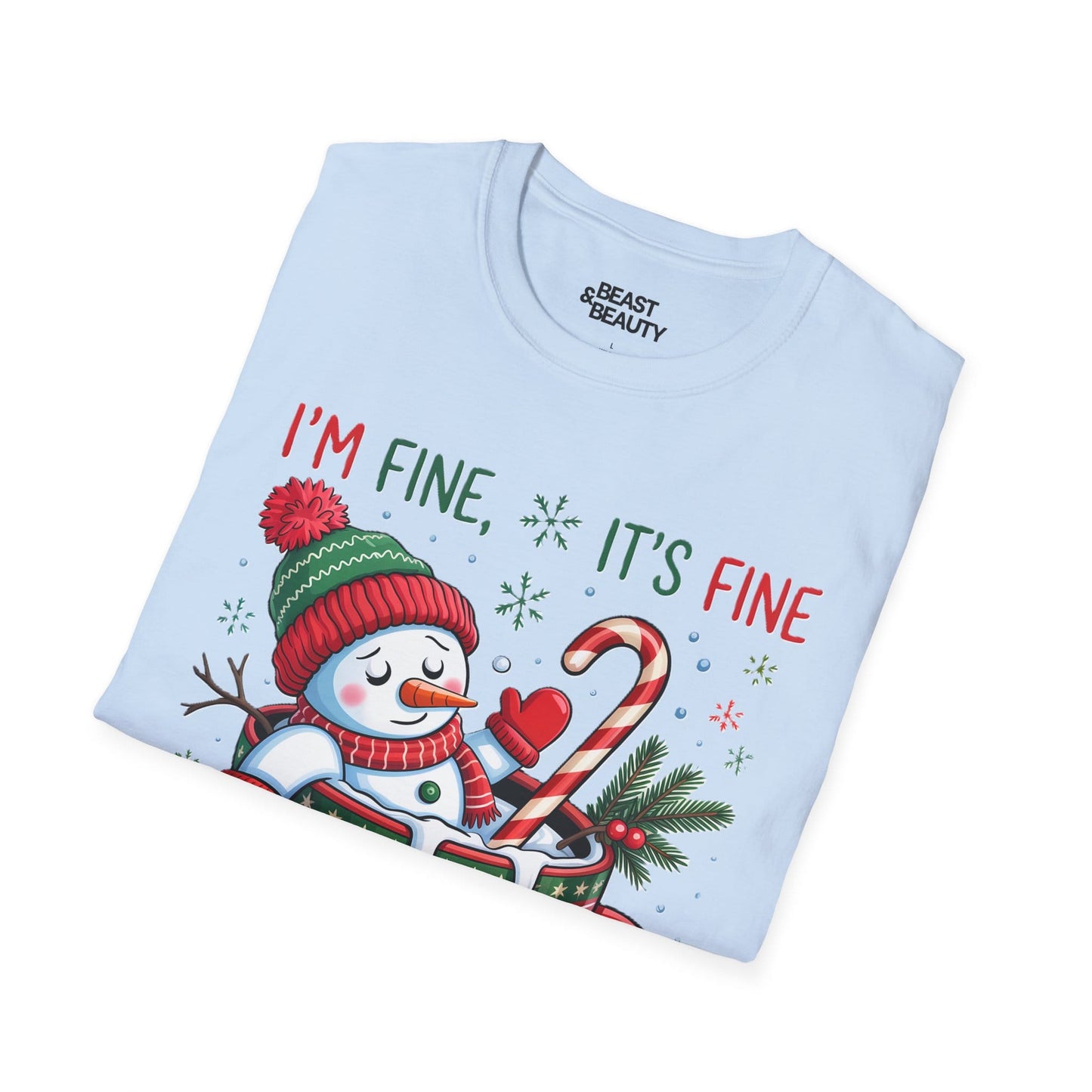 i m fine it s fine just having a meltdown christmas t-shirt t-shirt Christmas gift idea image 6