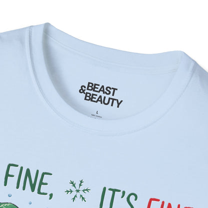 i m fine it s fine just having a meltdown christmas t-shirt t-shirt Christmas gift idea image 5