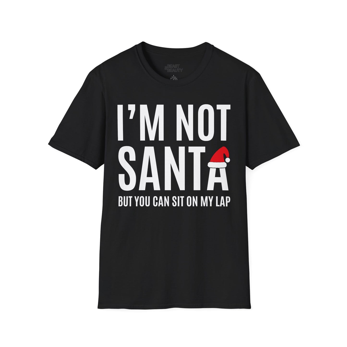 i m not santa but you can sit on my lap christmas t-shirt black t-shirt Christmas gift idea
