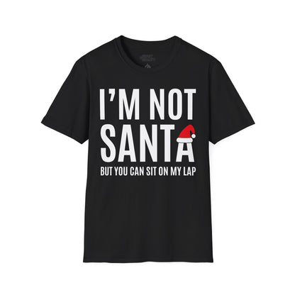 i m not santa but you can sit on my lap christmas t-shirt black t-shirt Christmas gift idea