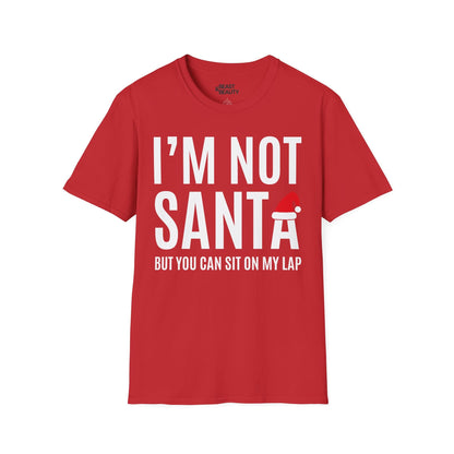 i m not santa but you can sit on my lap christmas t-shirt red t-shirt Christmas gift idea