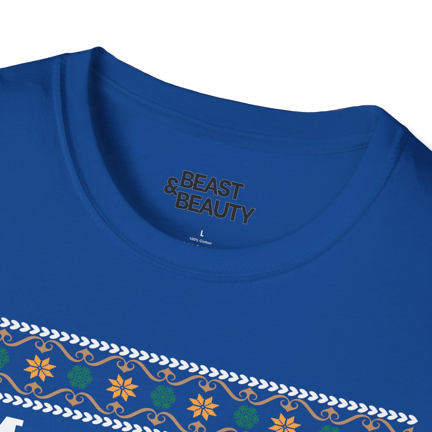 Christmas morning funny slogan t-shirt lifestyle shot for holiday gift idea