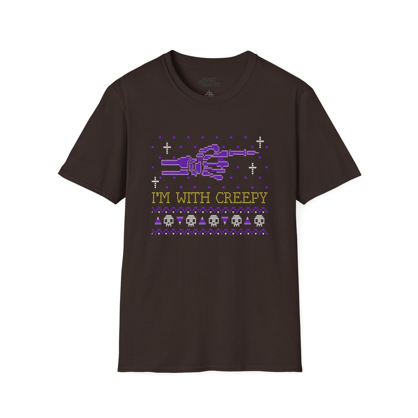 i'm with creepy halloween graphic t-shirt t-shirt second colour product image
