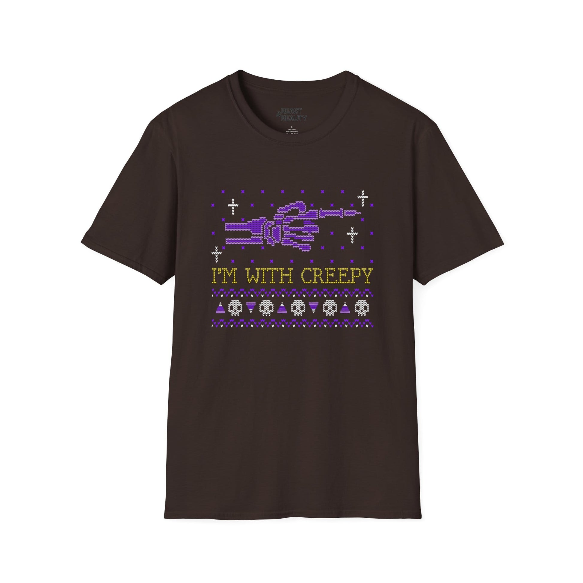 i'm with creepy halloween graphic t-shirt t-shirt second colour product image