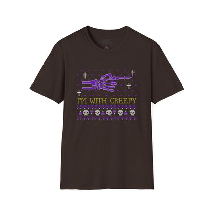 i'm with creepy halloween graphic t-shirt t-shirt second colour product image