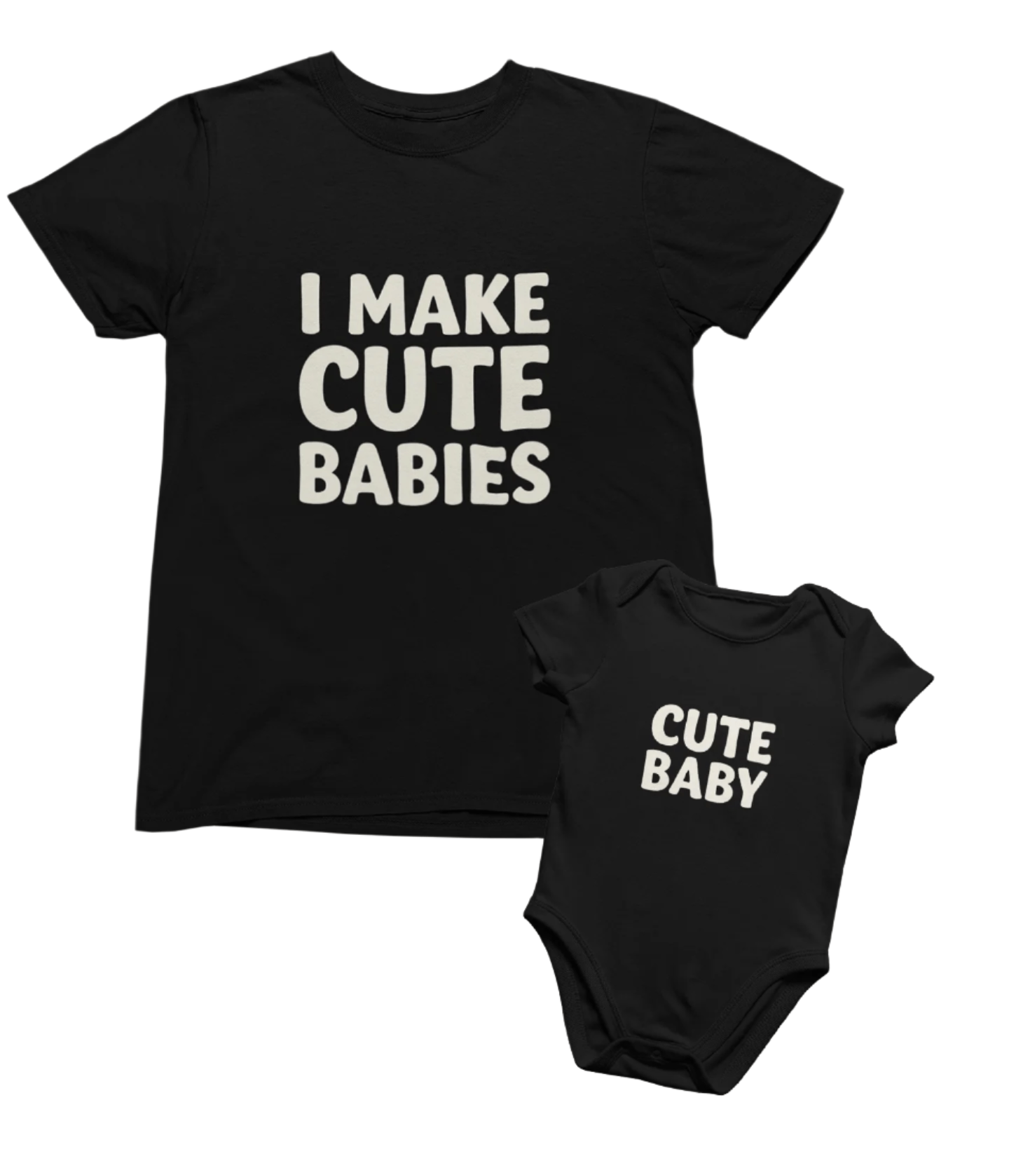 i make cute babies dad & baby t-shirt gift set t-shirt front product image