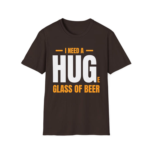 I Need a Huge Glass of Beer Dad T-Shirt - funny t-shirt by Cheeky Business