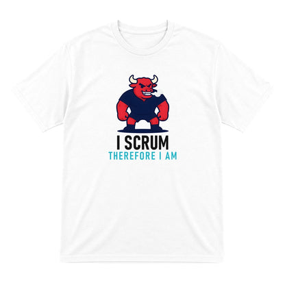 I Scrum Therefore I Am Funny Rugby T-Shirt & Sweatshirt T-Shirt in White