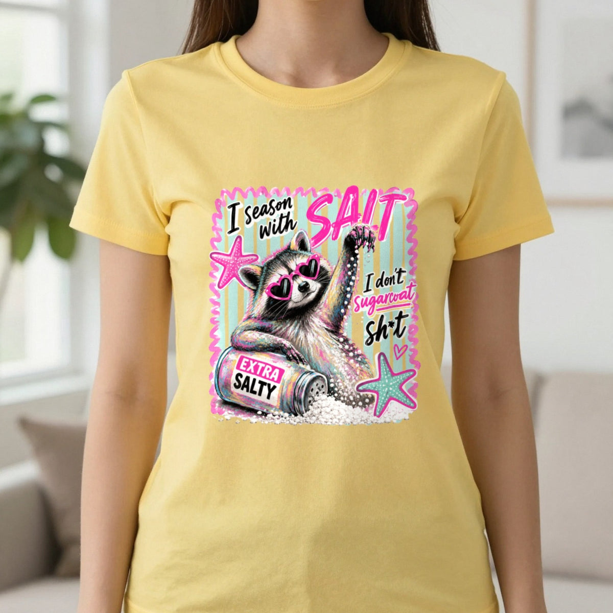 I Season With Salt T-Shirt & Sweatshirt in Daisy, worn, our photo