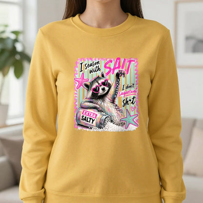 I Season With Salt T-Shirt & Sweatshirt in Gold, worn, our photo