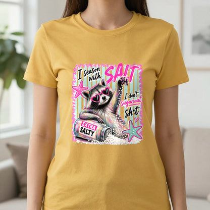 I Season With Salt T-Shirt & Sweatshirt in Gold, worn, our photo