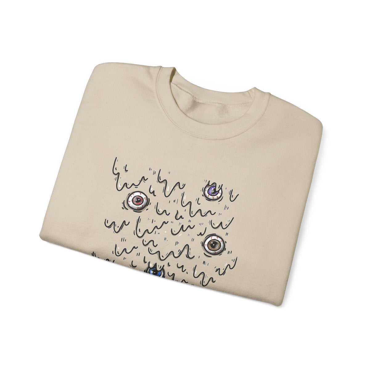 I See You Creepy Eyeball Halloween Sweatshirt - funny sweatshirt by Cheeky Business