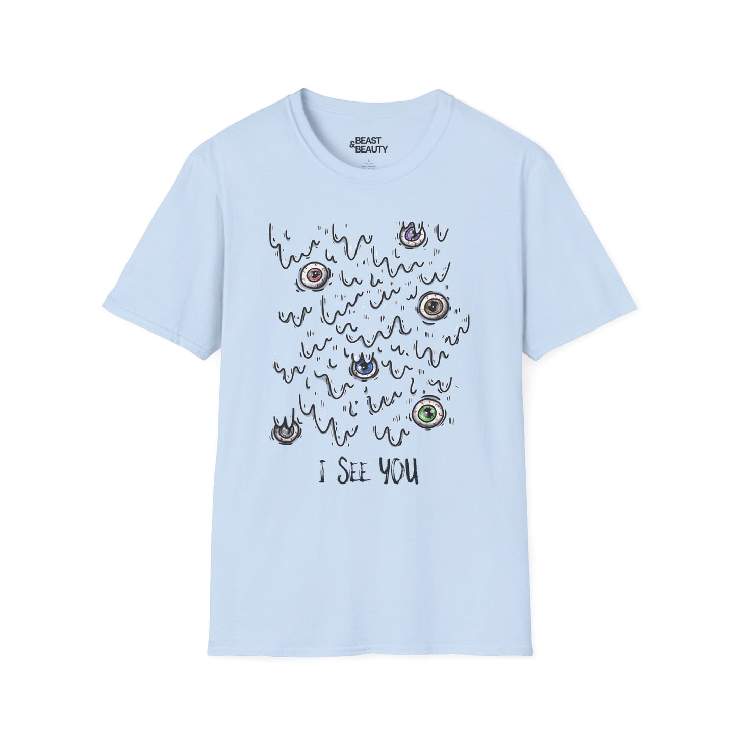 i see you creepy eyes halloween t-shirt t-shirt alternate colour product image