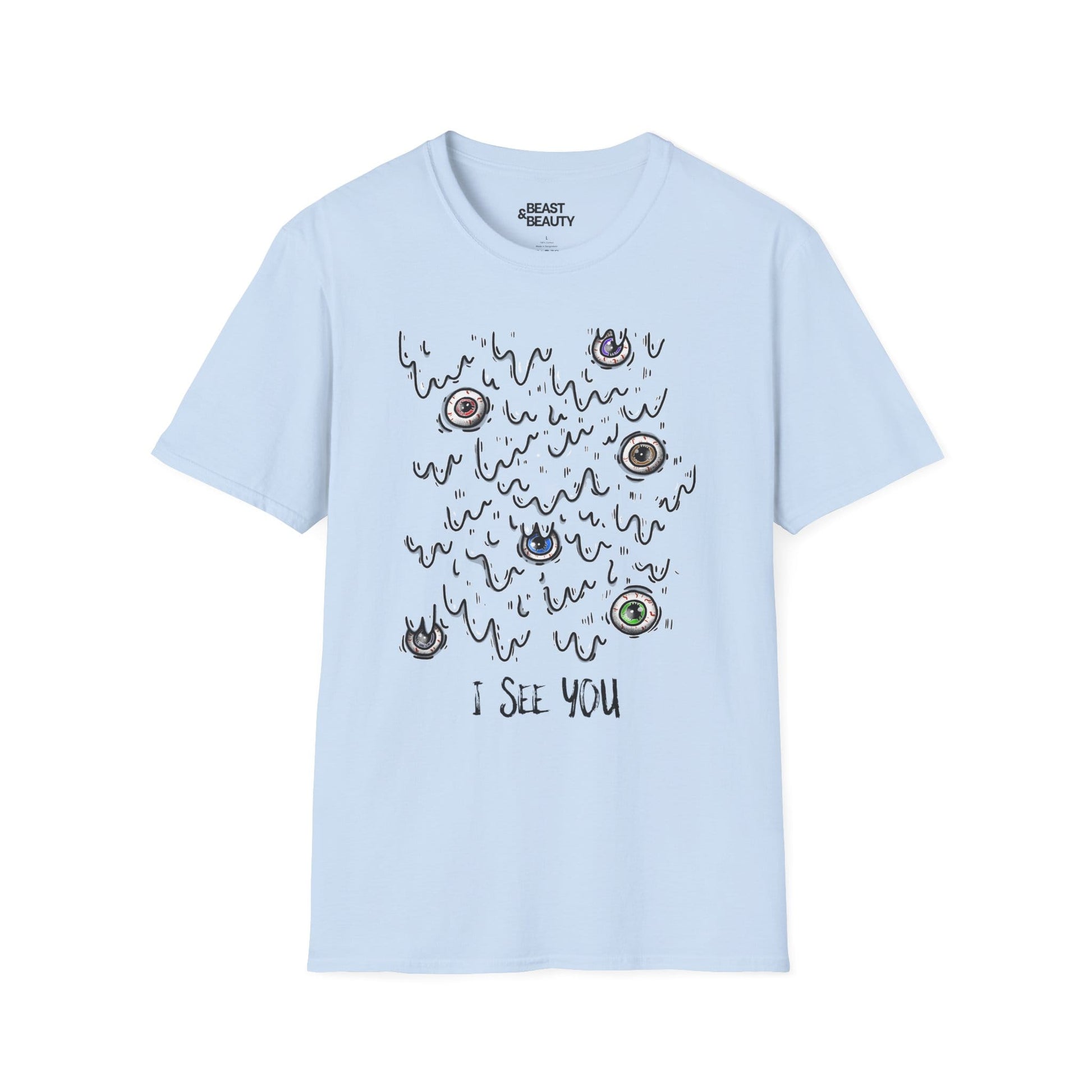 i see you creepy eyes halloween t-shirt t-shirt alternate colour product image