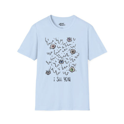 i see you creepy eyes halloween t-shirt t-shirt alternate colour product image