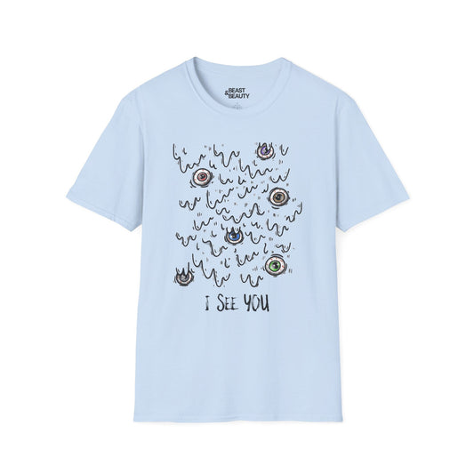 i see you creepy eyes halloween t-shirt t-shirt alternate colour product image