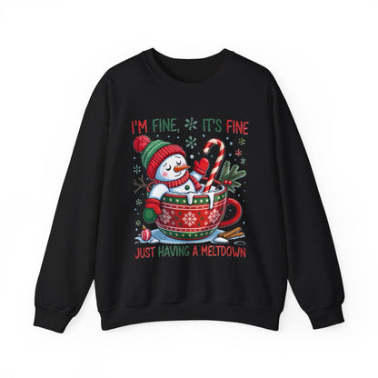 Christmas Meltdown Sweatshirt - funny sweatshirt by Cheeky Business