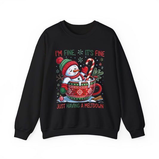 Christmas Meltdown Sweatshirt - funny sweatshirt by Cheeky Business