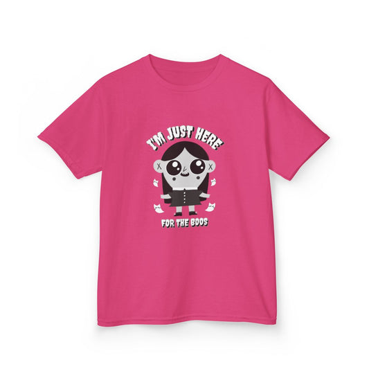I'm Just Here For The Boos Halloween Kids T-Shirt - funny t-shirt by Cheeky Business