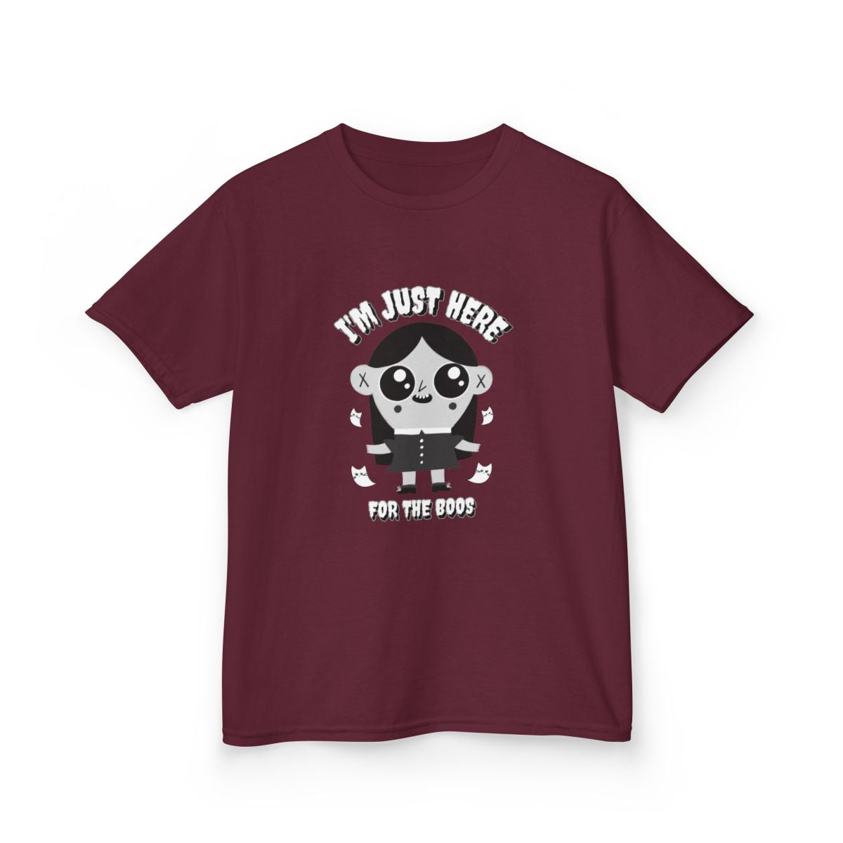 I'm Just Here For The Boos Halloween Kids T-Shirt - funny t-shirt by Cheeky Business