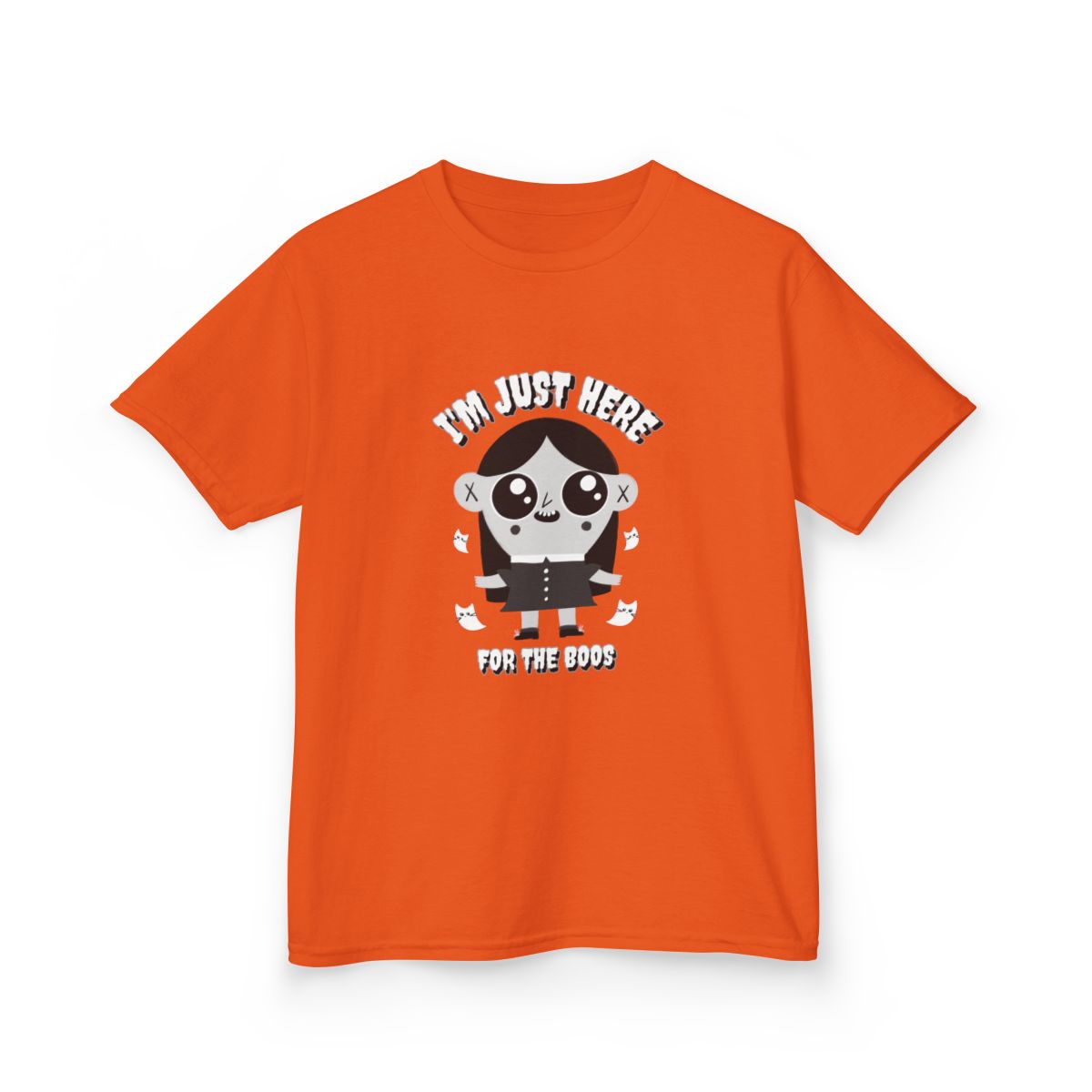 I'm Just Here For The Boos Halloween Kids T-Shirt - funny t-shirt by Cheeky Business