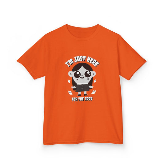I'm Just Here For The Boos Halloween Kids T-Shirt - funny t-shirt by Cheeky Business