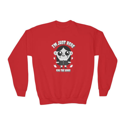 I’m Just Here For The Boos Kids Halloween Sweatshirt - funny t-shirt by Cheeky Business