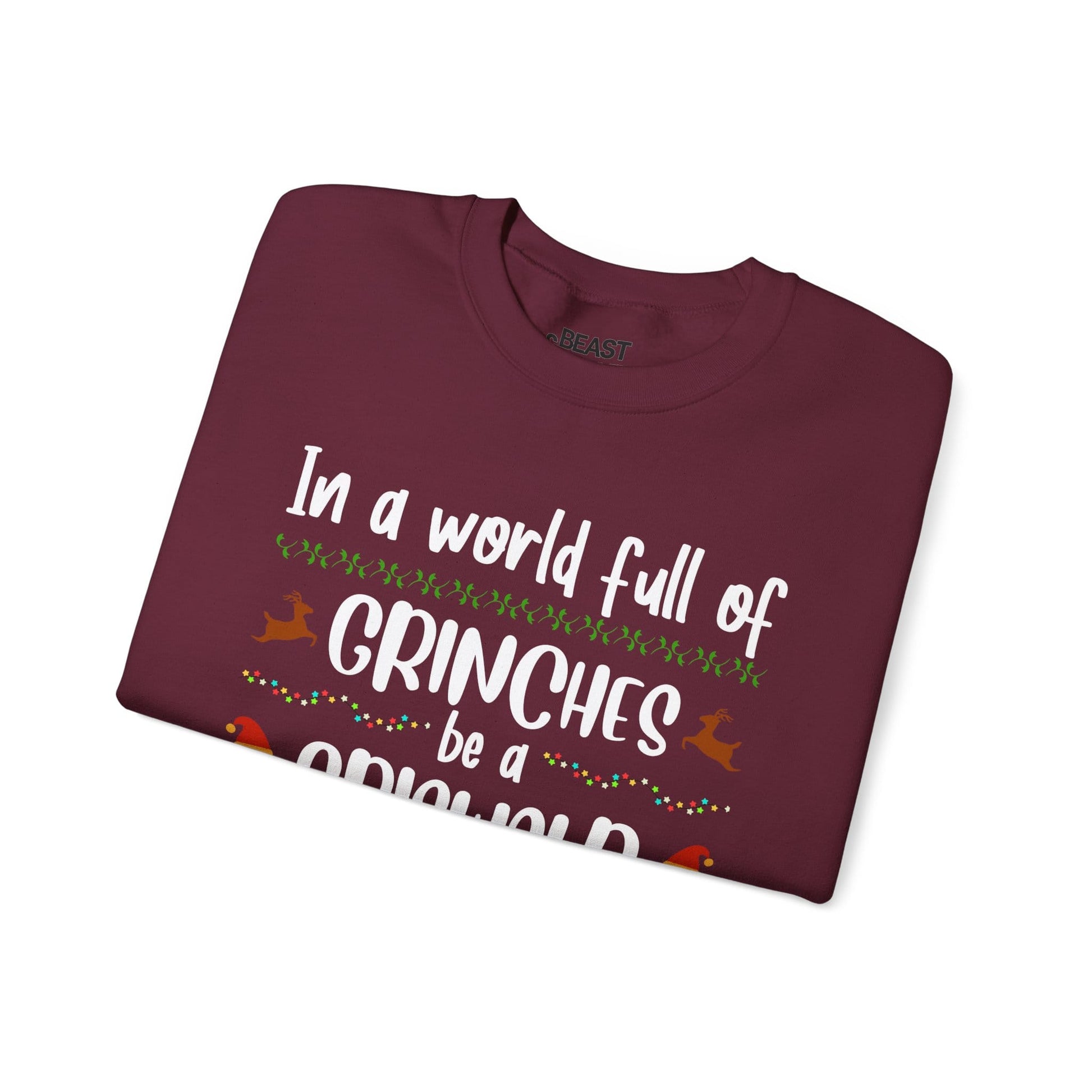 in a world full of grinches christmas sweatshirt sweatshirt Christmas gift idea image 5