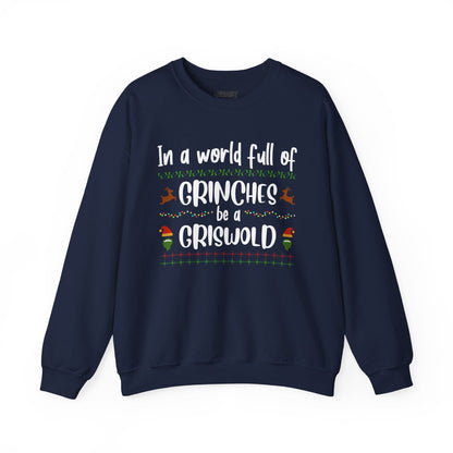 in a world full of grinches christmas sweatshirt navy sweatshirt Christmas gift idea