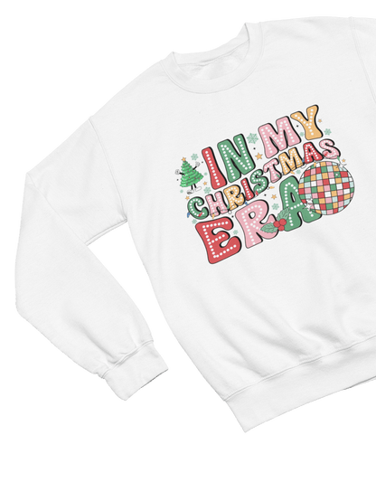 In My Christmas Era Sweatshirt – Festive Disco Holiday Jumper Sweatshirt / 3XL (Adult) / White gift_idea unique_gift personalised_gift