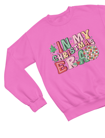 In My Christmas Era Sweatshirt – Festive Disco Holiday Jumper Sweatshirt / 3XL (Adult) / Pink gift_idea unique_gift personalised_gift