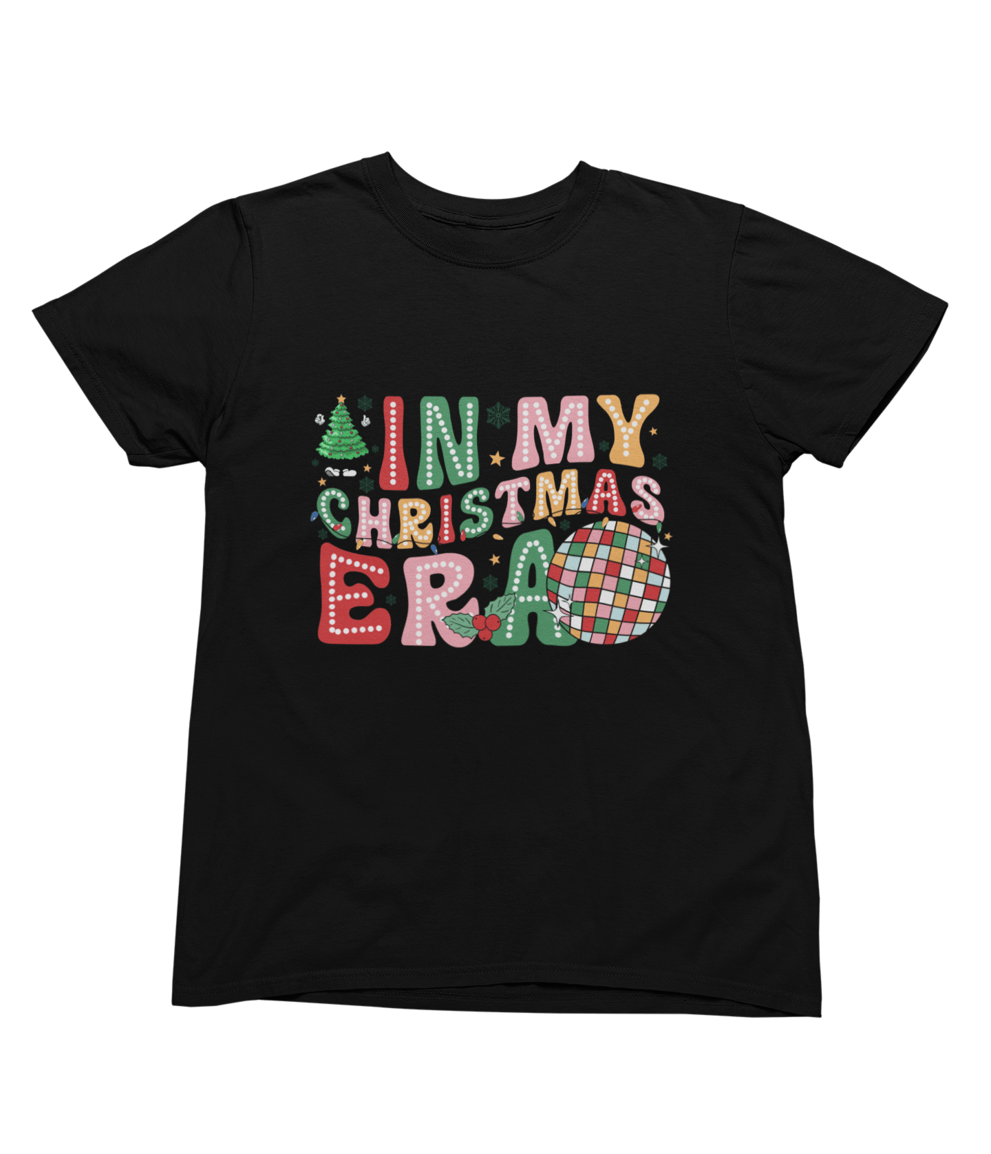 In My Christmas Era Sweatshirt – Festive Disco Holiday Jumper T-Shirt / 3XL (Adult) / Black gift_idea unique_gift personalised_gift