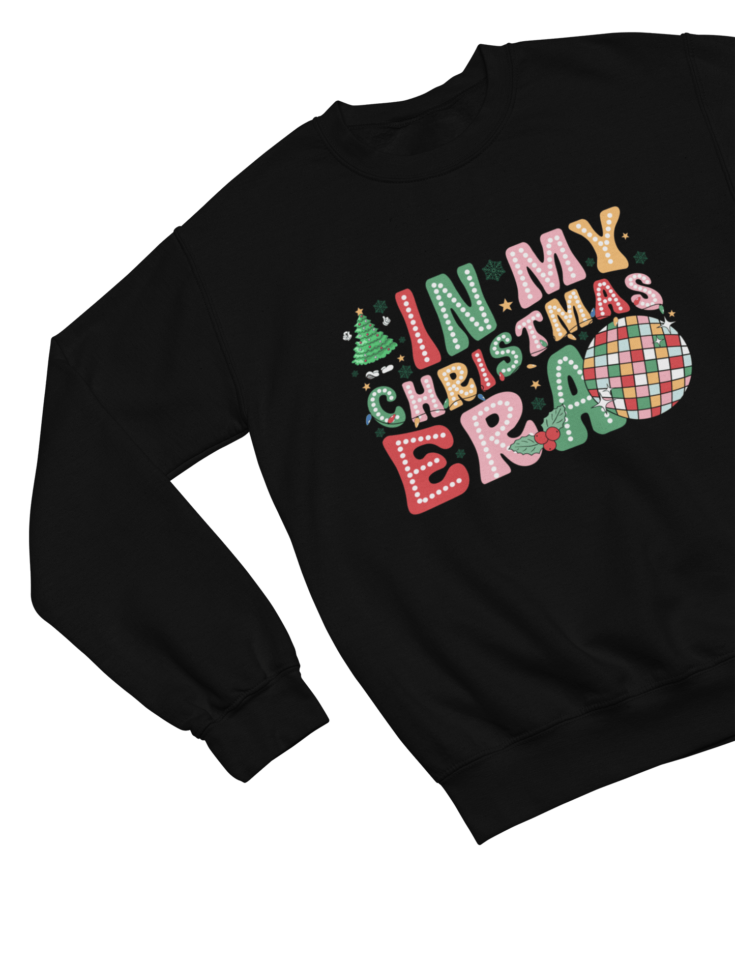 In My Christmas Era Sweatshirt – Festive Disco Holiday Jumper Sweatshirt / 3XL (Adult) / Black gift_idea unique_gift personalised_gift