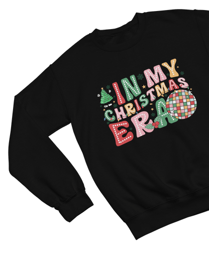 In My Christmas Era Sweatshirt – Festive Disco Holiday Jumper Sweatshirt / 3XL (Adult) / Black gift_idea unique_gift personalised_gift