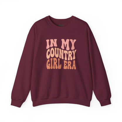 in my country girl era sweatshirt maroon sweatshirt cowgirl gift idea