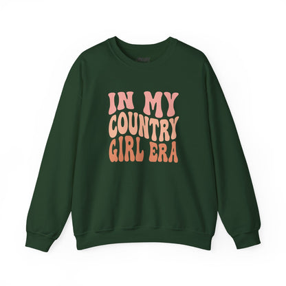 in my country girl era sweatshirt forest green sweatshirt cowgirl gift idea