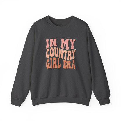 in my country girl era sweatshirt dark heather sweatshirt cowgirl gift idea