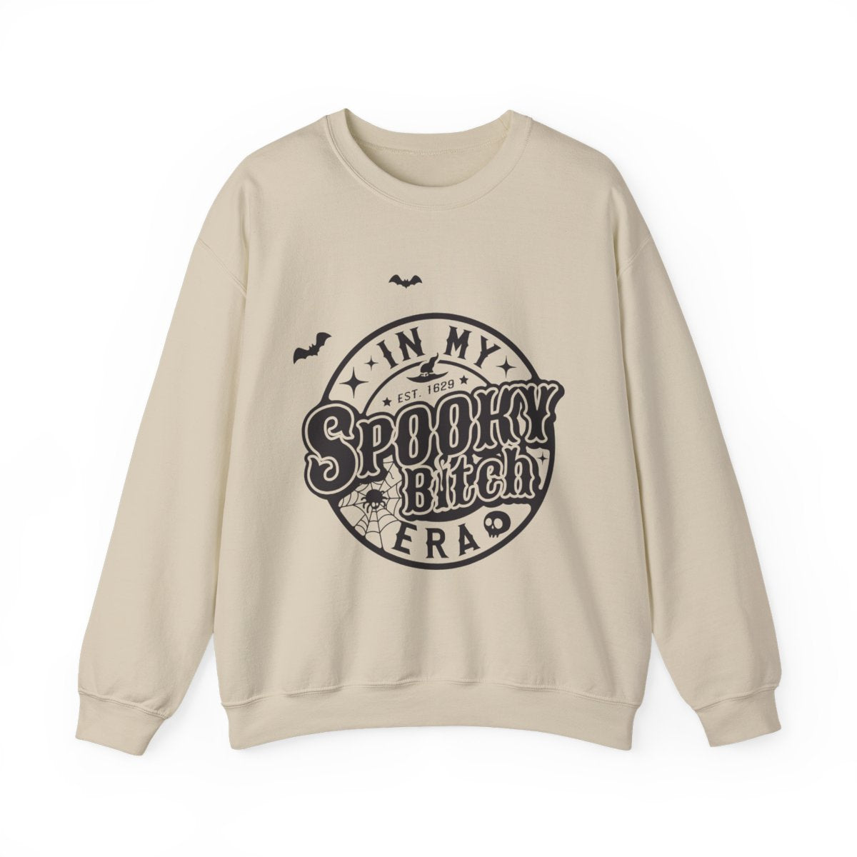 white sweatshirt with in my spooky bitch era halloween graphic