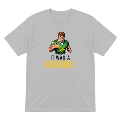 It Was A Friendly Funny Rugby T-Shirt & Sweatshirt T-Shirt in Sport Grey