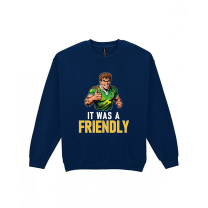 It Was A Friendly Funny Rugby T-Shirt & Sweatshirt Sweatshirt in Navy