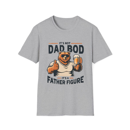 white t-shirt with father figure funny dad slogan design